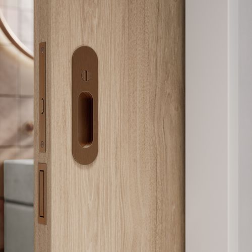 Cavity Slider Edge Pull | Brushed Copper