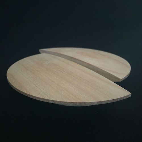 Curved Half-Moon - Timber Door Handle - TDH001