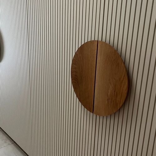 Flat Half Moon - Timber Door Handle - TDH002