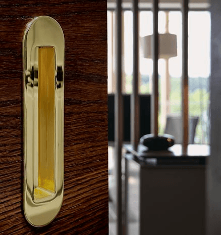 HB 860 Brass Soft Edge Flush Pull for Sliding/Cavity Doors
