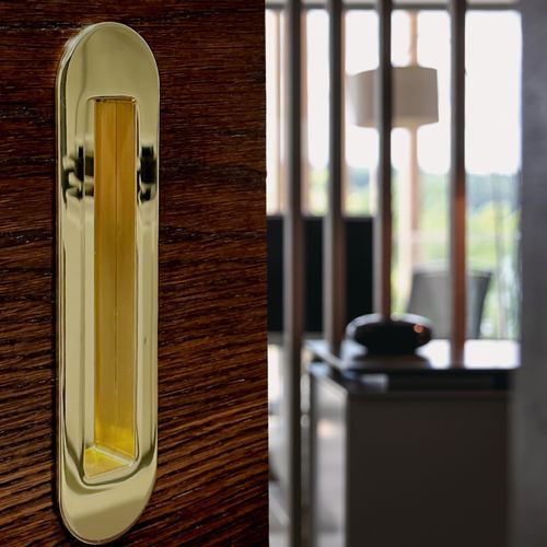 HB 860 Brass Soft Edge Flush Pull for Sliding/Cavity Doors