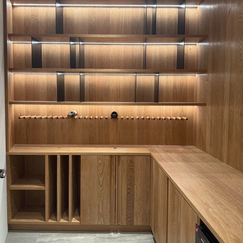 Solid Oak Wine Cellar