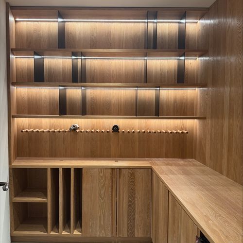 Solid Oak Wine Cellar