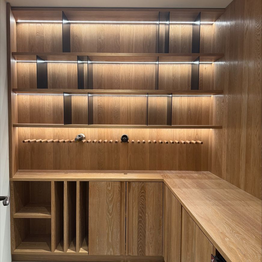 Solid Oak Wine Cellar