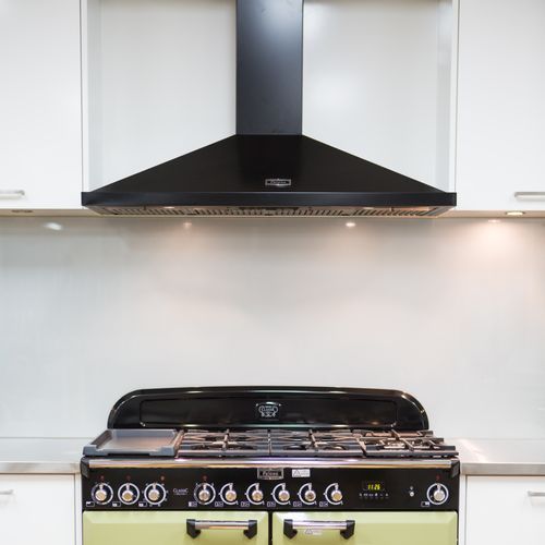 Falcon Black 110cm Canopy Rangehood
