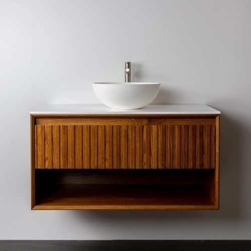 Plato Largo 1200 Single Drawer Open Shelf Wall Hung Vanity Range