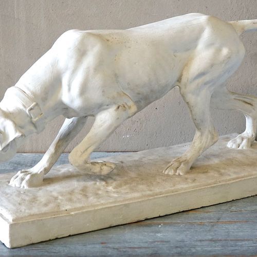 Antique French Dog Statue