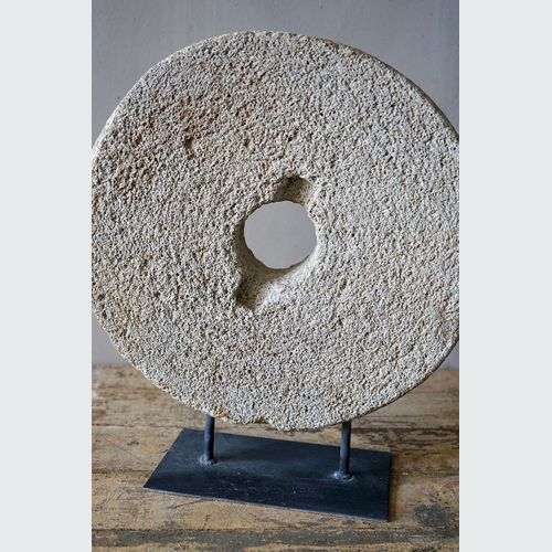 Antique Mounted Millstone