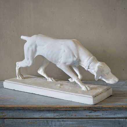Antique French Dog Statue