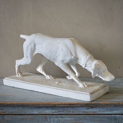 Antique French Dog Statue