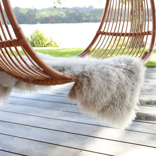 Tibetan Lambskin Rug- Fawn