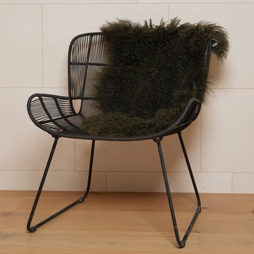 Tibetan Lambskin Rug - Olive