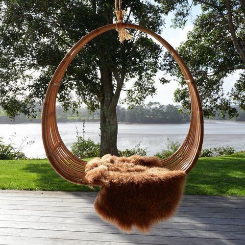 Tibetan Lambskin Rug - Caramel