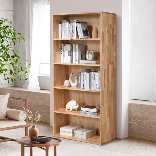 Stax Hardwood Bookcase | Natural | Narrow (800mm)
