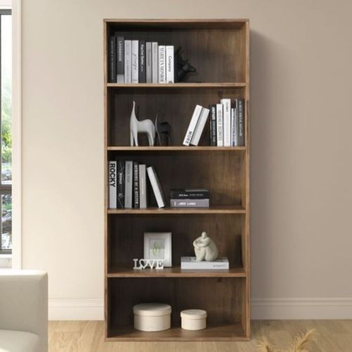 Stax Hardwood Bookcase |Rustic Walnut | Narrow | 800mm
