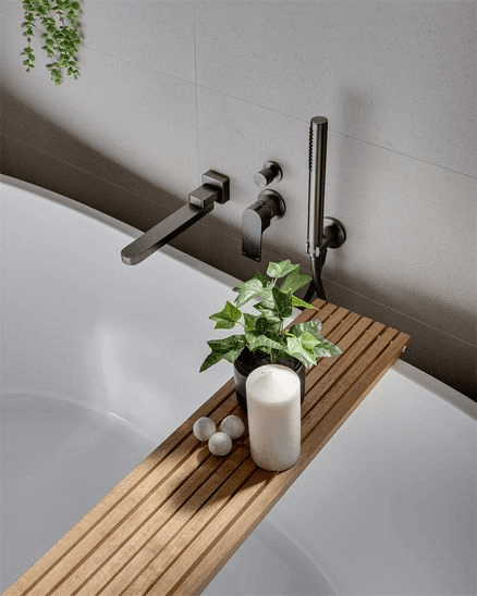 Bianca Shower Mixer & Divertor Back Plate | Gun Metal