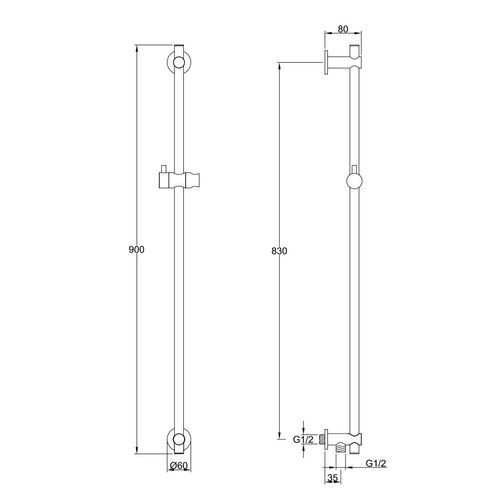 Scarab Slide Shower 3 Function Handshower