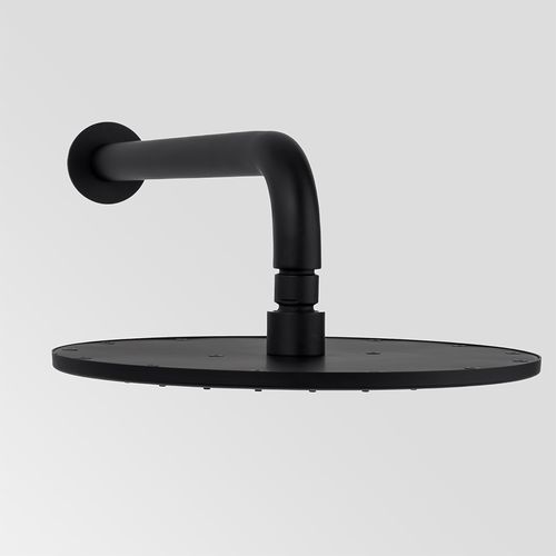 Mira Matte Black Curved Shower Arm