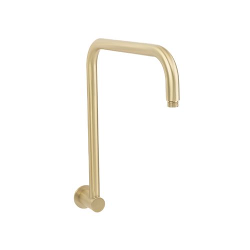 Mira Brushed Brass Gold High Rise Upswept Shower Arm