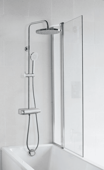 Classic Round Shower Set with Shelf