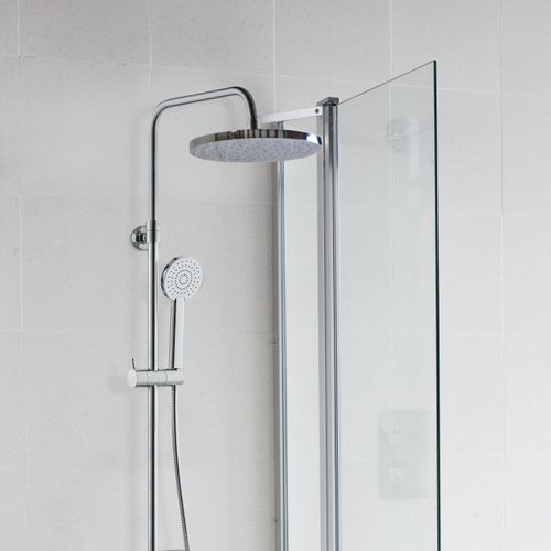 Classic Round Shower Set with Shelf