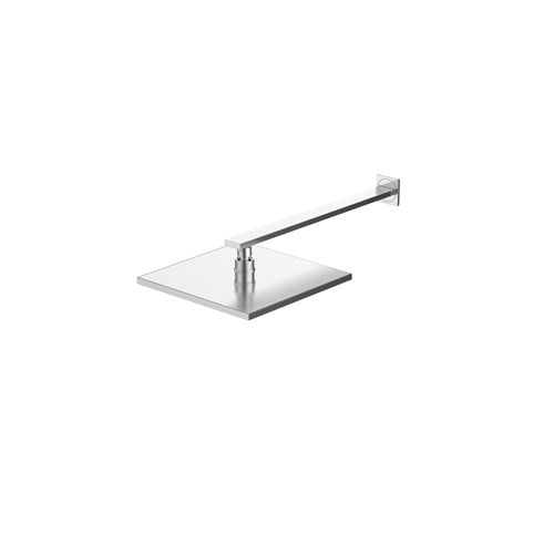 Cube Rain Shower with Wall Arm Brushed Nickel