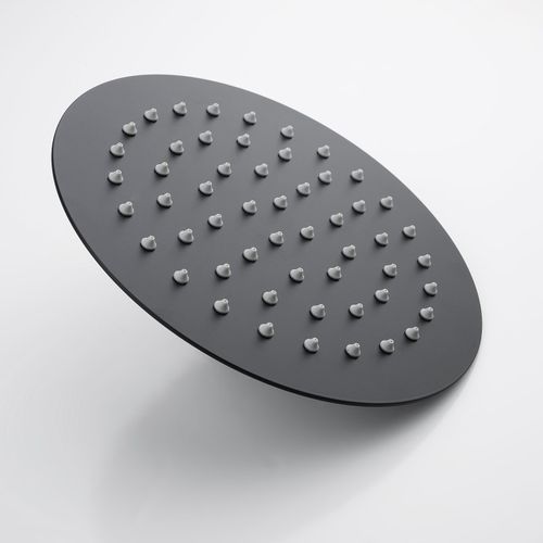 Round Shower Head 200mm Matte Black