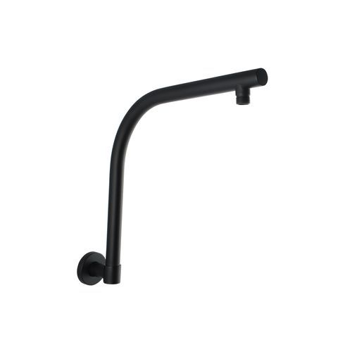 Gooseneck Square Shower Arm Matte Black