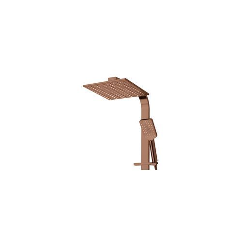 Olympia Double Head Shower (Square) Brushed Copper