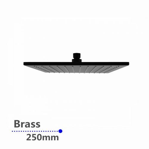 Square Shower Head 250mm Matte Black