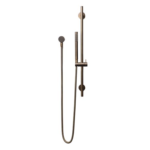 Mira Brushed Vintage Antique Brass Shower on Rail