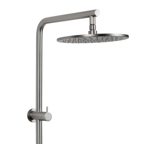 Mira Brushed Nickel Shower Rail Twin Set