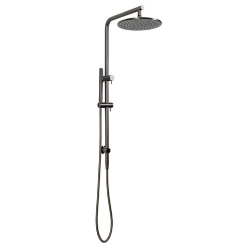 Mira Brushed Gunmetal Shower Rail Twin Set