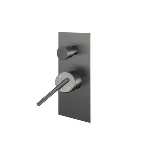 Caddence Wall Mixer with Diverter Gun Metal Grey