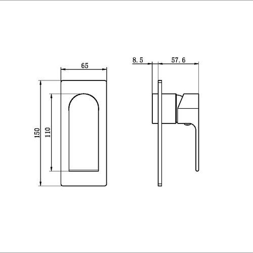 Bianca Shower Mixer Trim Kits | Chrome