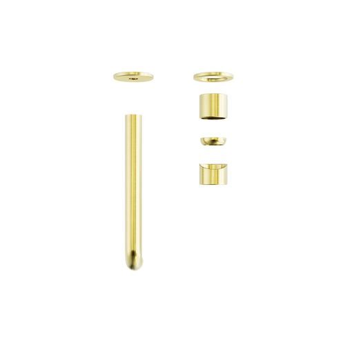 Zen SS316L Wall Basin/Bath Mixer Separate Back Plate 230mm Spout Trim Kits | Brushed Gold