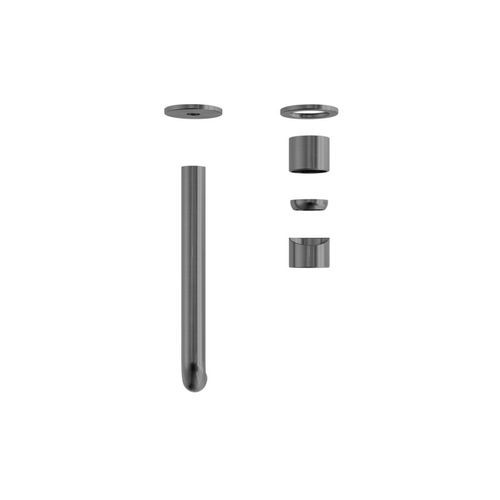Zen SS316L Wall Basin/Bath Mixer Separate Back Plate 230mm Spout Trim Kits | Graphite