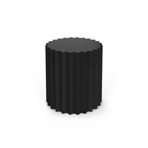 Kaei Round Fluted Side Table | Black