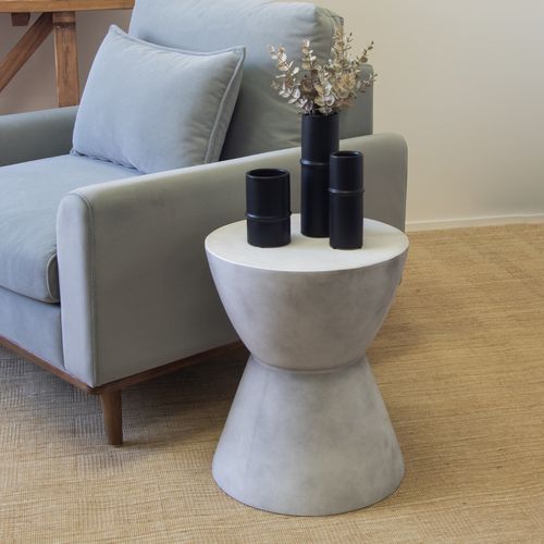 Westside Round Accent Table- Stone