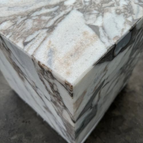 Cube Side Table -Milky Bleu Marble | Natural Stone Co.