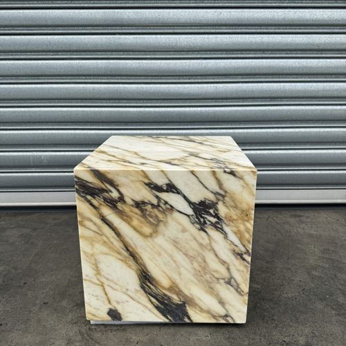 Cube Side Table-Viola Calacatta Marble | Natural Stone Co.