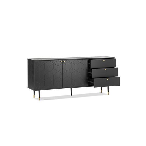 Hexii Oak Sideboard Buffet | Black