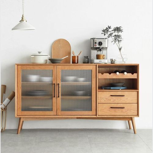 Prunus Solid Cherry Large Buffet With Hutch Dresser