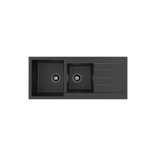 Kuro Granite 32L/22L Double Kitchen Sink with Drainer