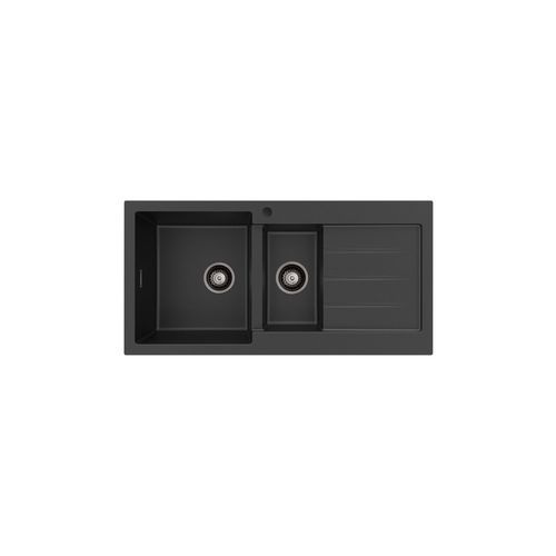 Kuro Granite 32L/14L Double Kitchen Sink with Drainer