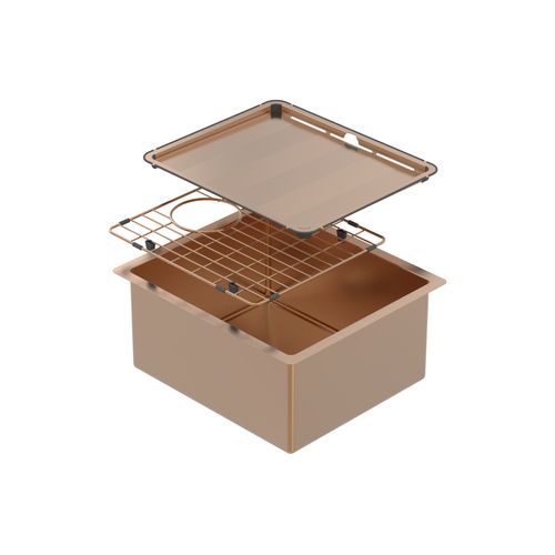 Piazza Square Bowl Artisan Copper