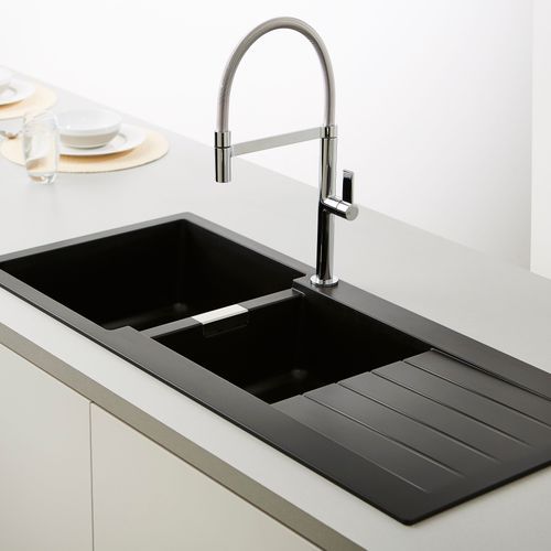 Schock Signus Magma 1 & 3/4 Left Hand Bowl / Drainer