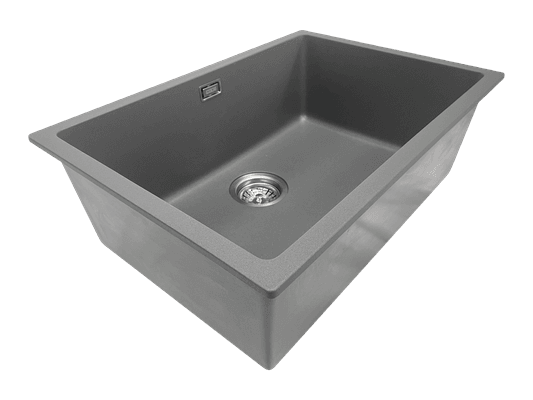 Aura Granite 600mm Single Kitchen Sink Charcoal