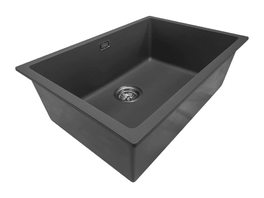 Aura Granite 600mm Single Kitchen Sink Matte Black