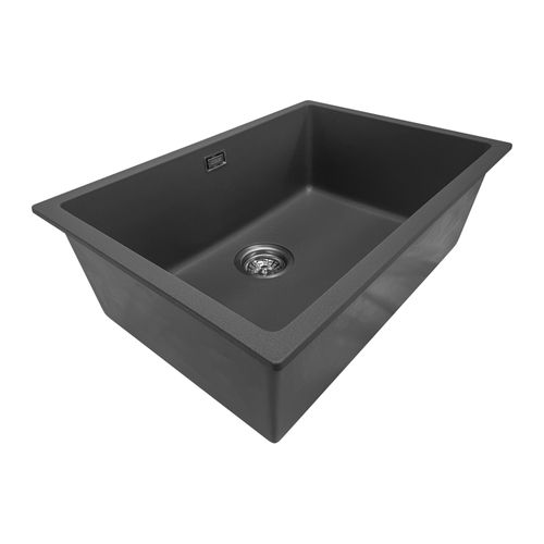 Aura Granite 600mm Single Kitchen Sink Matte Black